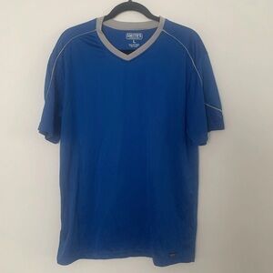 SMITH Men's Royal Blue V-Neck Tee size L